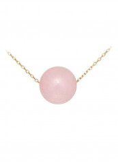 18 Karat Rose Gold Quartz Necklace