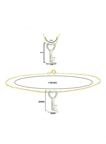 18 Karat Gold Key Shape Jewellery Set