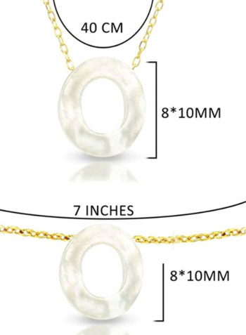 18 Karat Gold O Pearl Jewellery Set