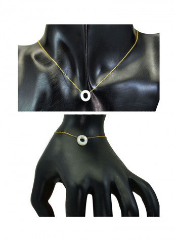 18 Karat Gold O Pearl Jewellery Set