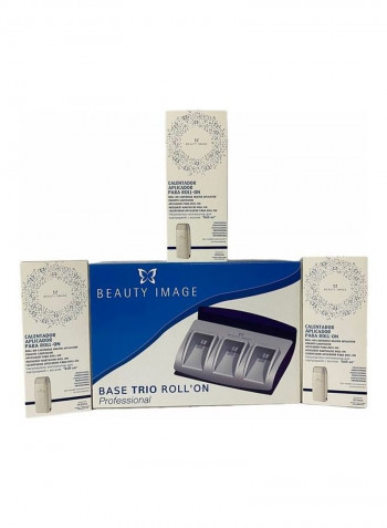 Professional Wax Heater Base Trio Roll'On Blue/White 200watts