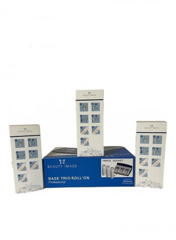 Professional Wax Heater Base Trio Roll'On Blue/White 200watts