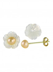 18 Karat Gold Flower Design Pearl Earrings reviews 18 Karat Gold Flower Design Pearl Earrings