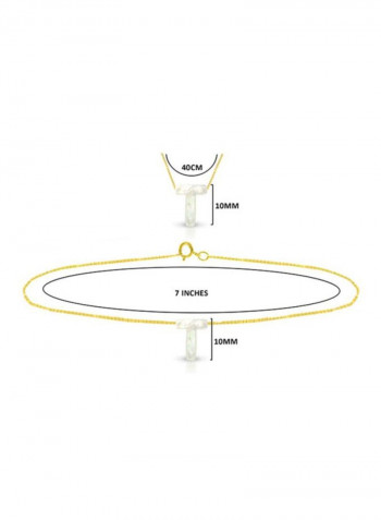 18K Gold T Letter Mother Of Pearl Jewellery Set