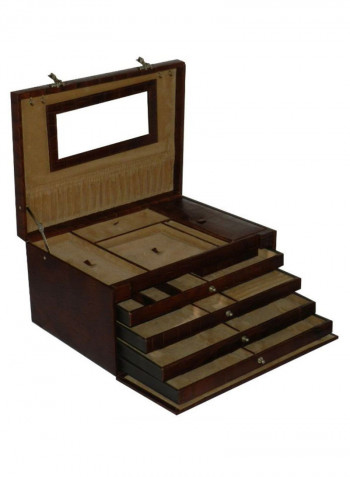 Multi-Purpose Croco Design Jewellery Box