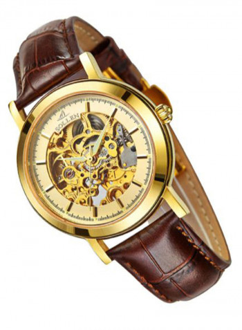 Men's Leather Analog Watch LEN67938