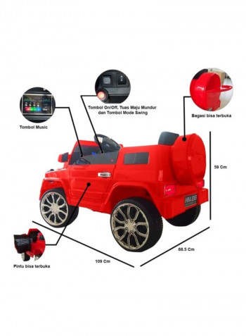 Remote Controlled Off-Road Benz Jeep Ride-On 109x68.5x59cm