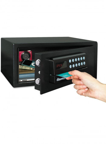 Electronic Residential and Hotel safe with Card Swipe Access Technology and 31L Capacity HL100ES Black Black 49.3 x 44.2 x 26.9cm