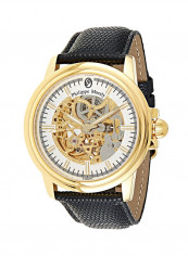 Men's Leather Analog Watch LA1777GWB