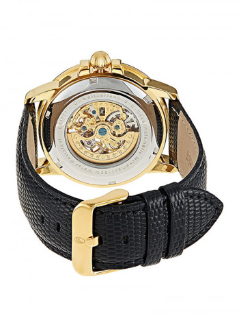 Men's Leather Analog Watch LA1777GWB