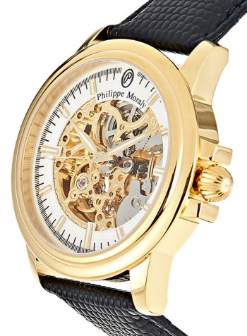 Men's Leather Analog Watch LA1777GWB