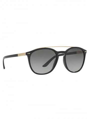 Women's square BLACK Sunglasses with grey gradient lenses - Lens Size: 53 mm