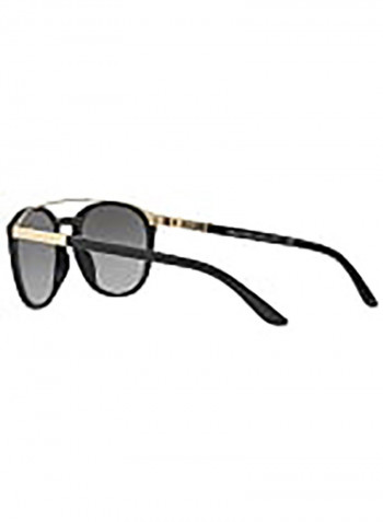 Women's square BLACK Sunglasses with grey gradient lenses - Lens Size: 53 mm