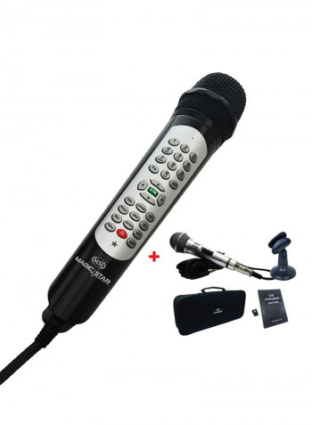 Karaoke Microphone Set MS805, LH210 Black/Silver