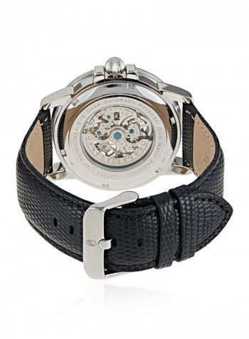 Men's Leather Band Analog Watch LA1777WWEB