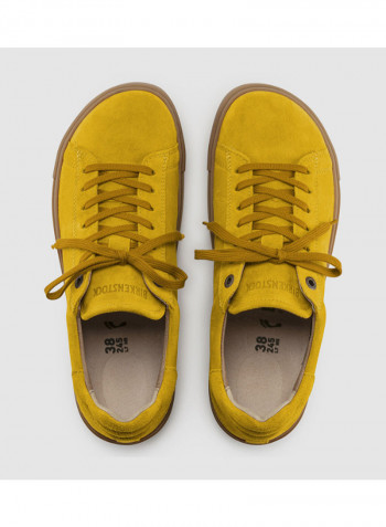 Comfortable Lace Up Casual Sneakers Yellow