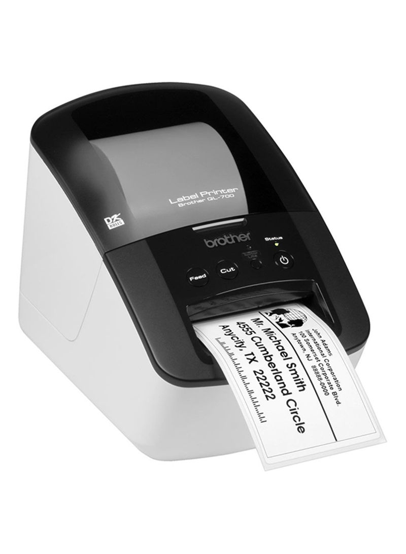 QL-700 Plug And Print Label Fast Printer White