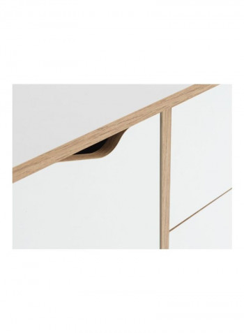 Decorative Sideboard Cabinet White/Oak