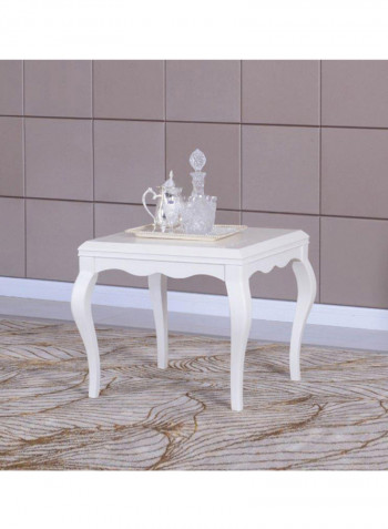 Alena End Table White/Mirror 67 X 67 X 55.8cm