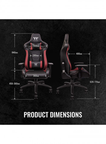 U-Fit Gaming Chair With High-Density Padding, Extensive Armrest, Backrest Adjustments