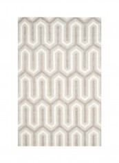 Handcrafted Moroccan Area Rug Grey/White 4x6inch