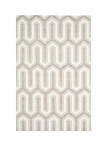 Handcrafted Moroccan Area Rug Grey/White 4x6inch