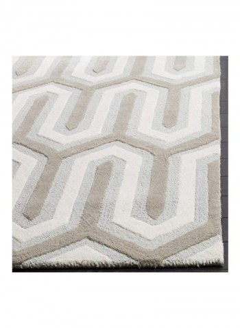 Handcrafted Moroccan Area Rug Grey/White 4x6inch