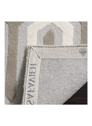 Handcrafted Moroccan Area Rug Grey/White 4x6inch