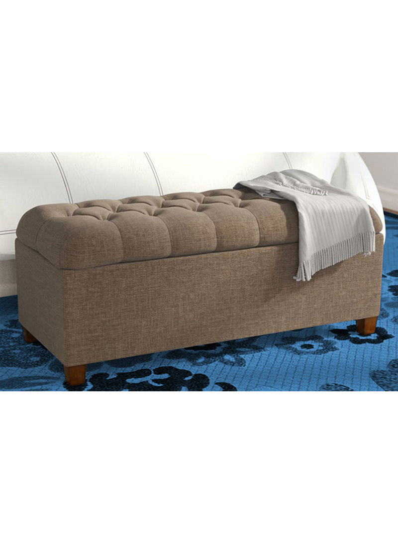 Halvorson Upholstered Storage Bench Brown 50x120x45centimeter