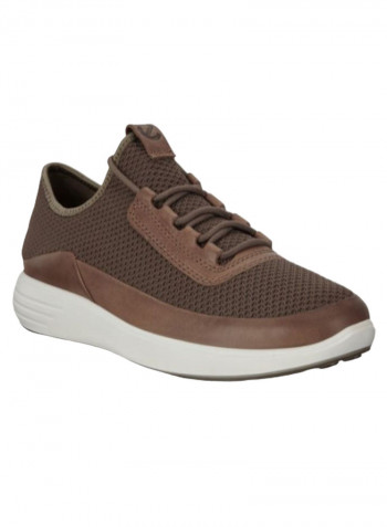 Soft 7 Runner Lace-Up Sneakers Brown/White