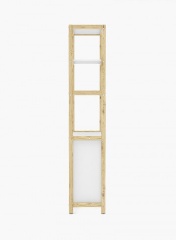 Adler 4-Tier Bookcase Cabinet White Sonoma 75.5x180x35centimeter
