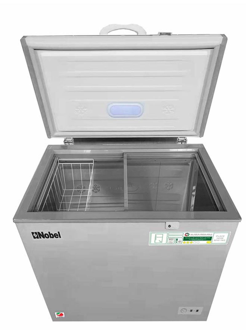 Single Door Freezer Silver 200 Litres Gas R600A  Glass Sliding Door Lock And Key 200 l 220 W NCF216RH Silver