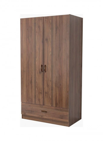 Como 2-Door Wardrobe With Drawer Brown 190 x 98 x 59cm