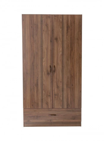 Como 2-Door Wardrobe With Drawer Brown 190 x 98 x 59cm