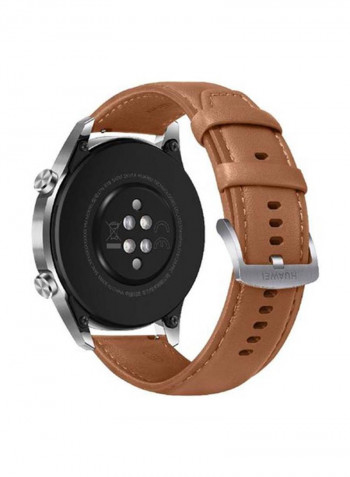 GT2 Smartwatch 46mm (Classic Edition) + FREE AM16 In Ear Headphones Pebble Brown