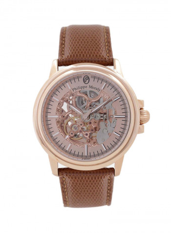 Men's Leather Analog Watch LA1777ROO