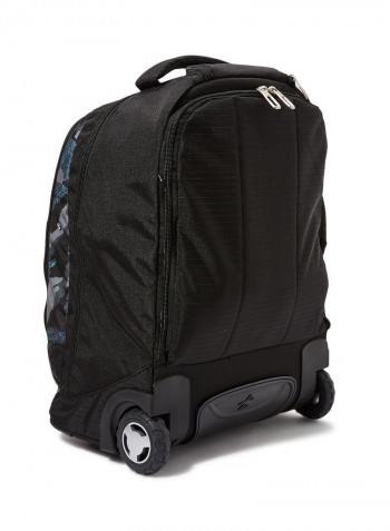 6 Piece Tactic Wheeled Backpack Set Black