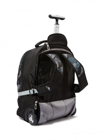 6 Piece Tactic Wheeled Backpack Set Black