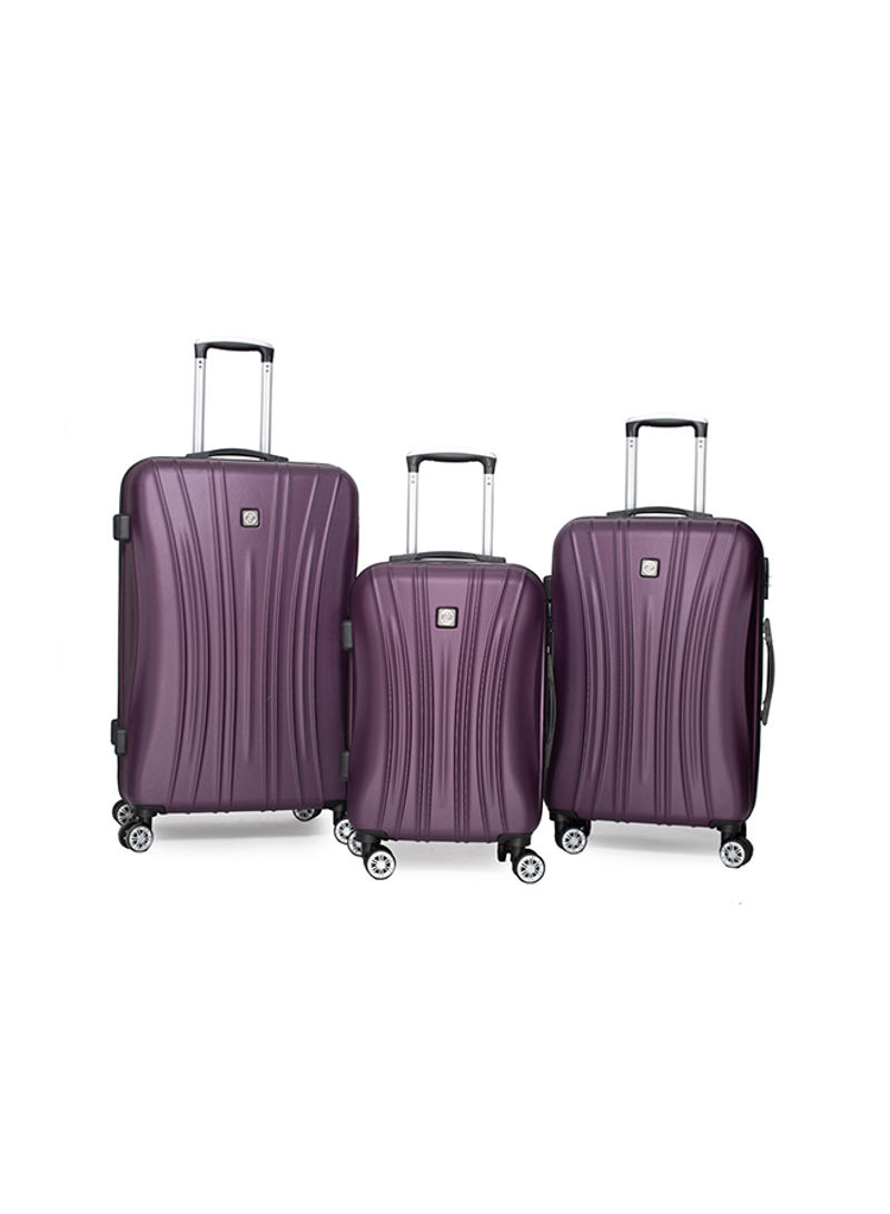 3-Piece Travelmate Luggage Set Purple