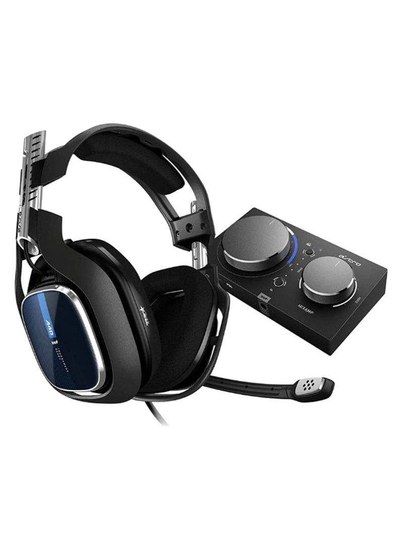 A40 TR Wired Headset With Mixamp Pro Tr For PlayStation 4 Black/Silver