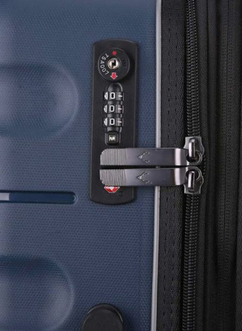 Juno II 4-Wheel Hard Luggage Trolley كحلي