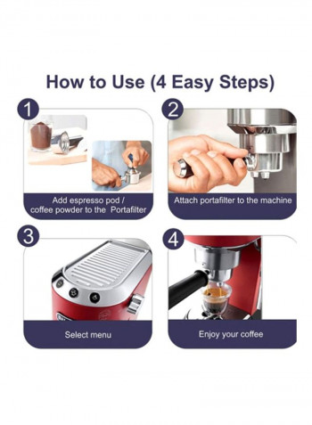 Espresso Coffee Maker 1350W 1.1 l 1300 W EC685.R Red/Black/Silver