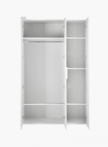 3-Door Wardrobe Multicolour 123 x 198 x 59centimeter