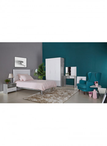 3-Door Wardrobe Multicolour 123 x 198 x 59centimeter