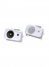 Waterproof And Weather Resistant Outdoor Audio Stereo Sound System PLMR26 White/Black