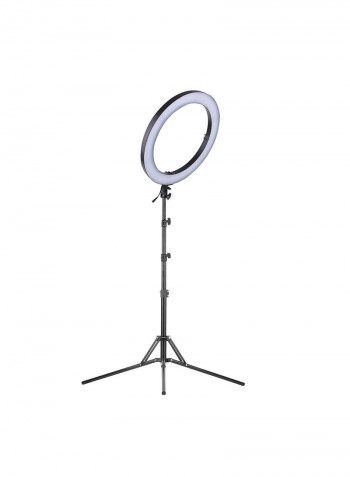 RL720B Bi-Colour LED Ring Light With Phone Holder Black