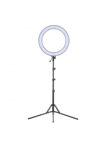 RL720B Bi-Colour LED Ring Light With Phone Holder Black