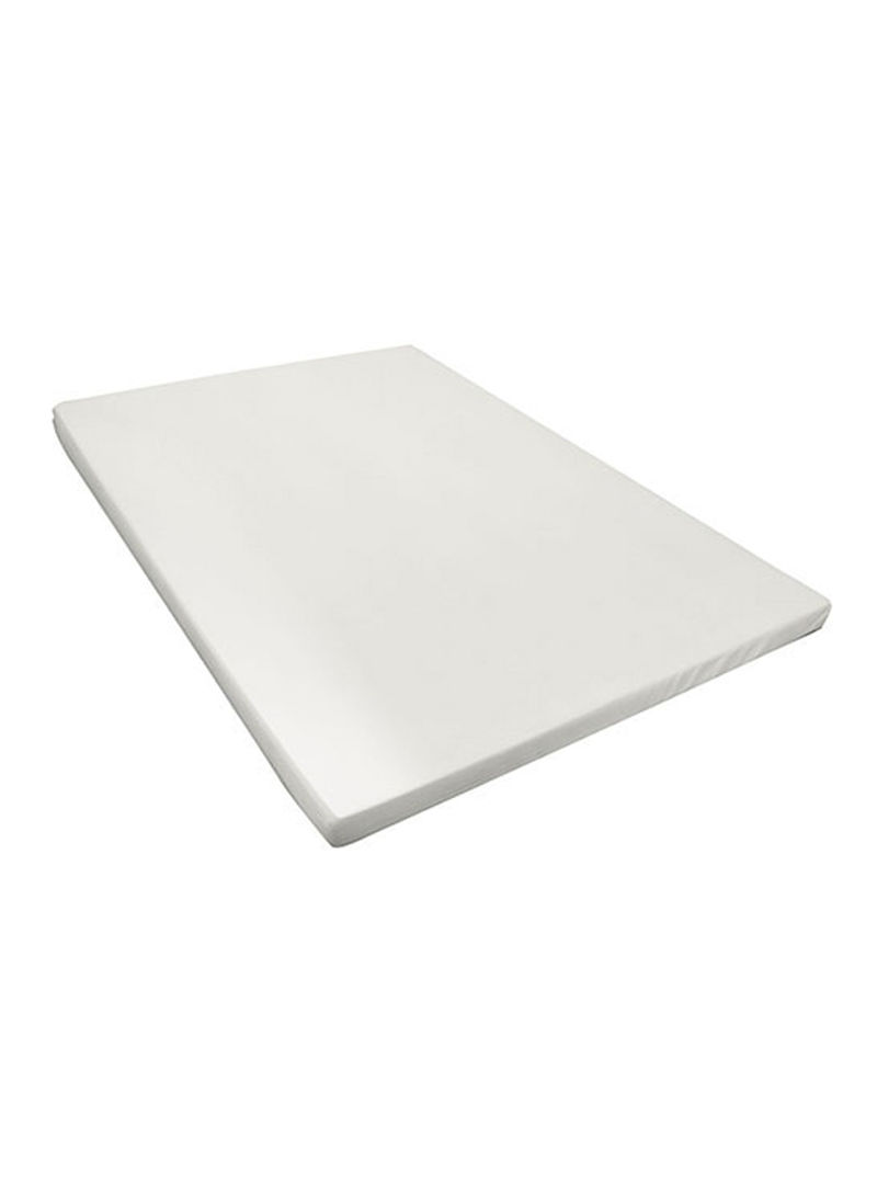 Luxurious Memory Foam Mattress Fabric White 200x5x200centimeter