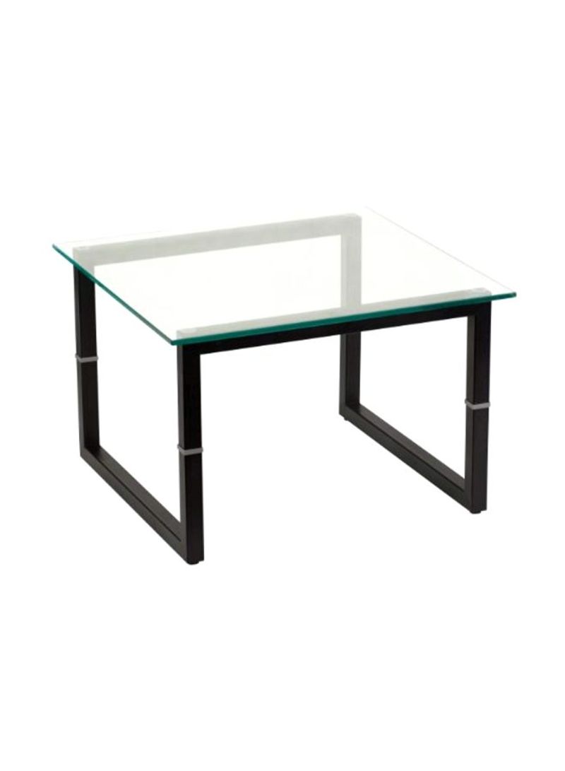 Glass End Table Clear/Black
