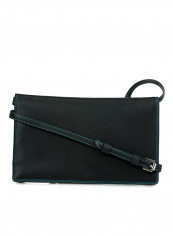 Small Travel Document Holder With Detachable Strap Black/Pace